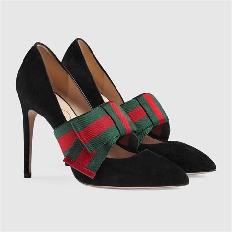 gucci removable bow heels|Gucci.